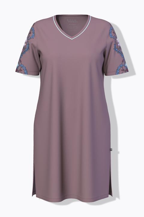 Produktbild Ulla Popken Bigshirts, 2er-Pack, Blüten, Rundhals/V-Ausschnitt, Halbarm (58)