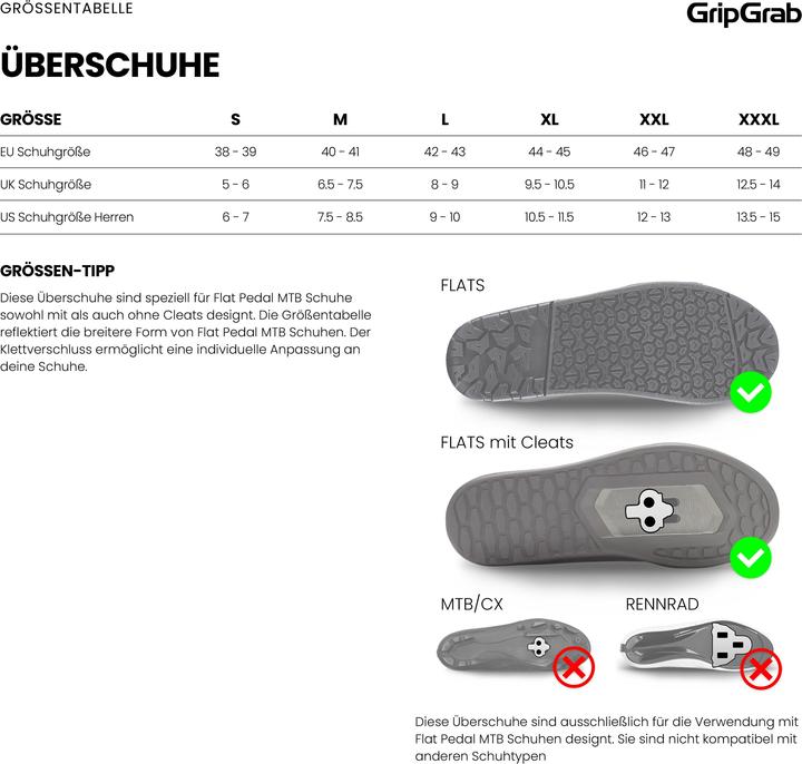 Produktbild GripGrab TrailBlazer Flat Pedal Shoe Covers (42, 43, L)