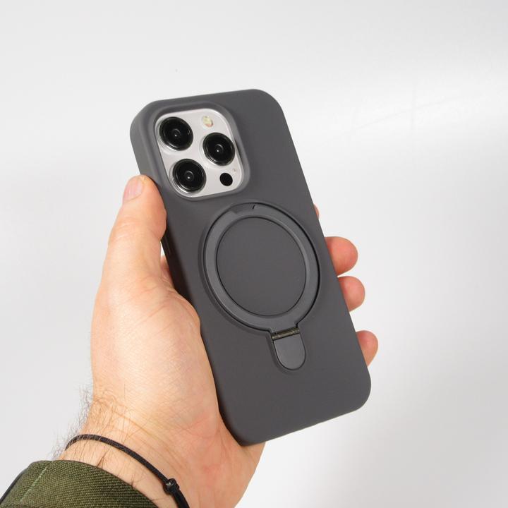 Actual product image PhoneLook Silicone matt MagSafe cover with retaining ring (Apple iPhone 14 Pro Max)