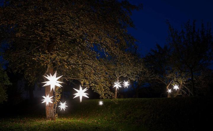 Actual product image Novaliv Poinsettia decorative star | 40cm WHITE | indoor and outdoor | for E14 bulb with thread