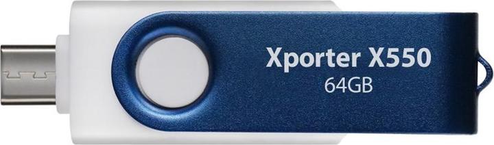 Immagine prodotto Patriot Xporter X550 64GB (blu/bianco, USB-A e USB-C 3.2 Gen 1) (64 GB, USB-A, USB-C)