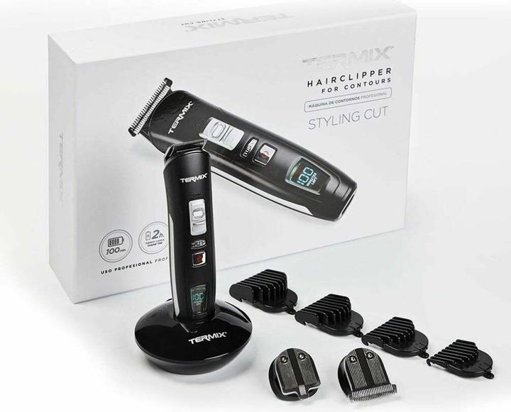 Actual product image Termix Power Cut Cordless Hair Clipper Professional Hair Cutter with Three Sets of Adjustable Blades 100 mi