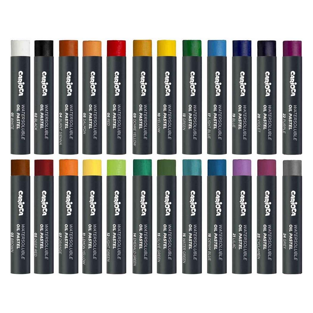 Carioca Plus - Water-soluble oil pastels, 24 pcs (809315) (24x) (809315)