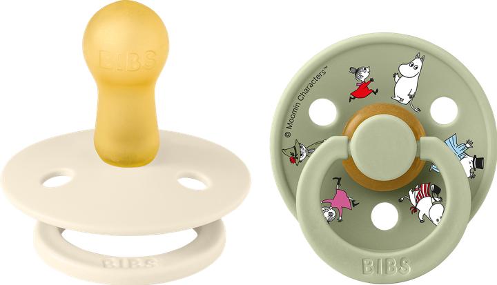 Bibs - x Moomin Pacifier Colour Friends 2 Pack - Ivory - Size 2 (2x)