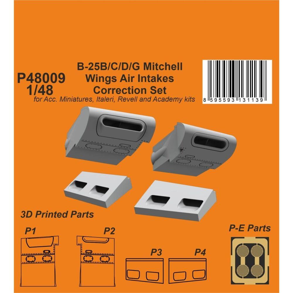 CMK B-25 Mitchell Wings Air Intakes Correction Set 1/48