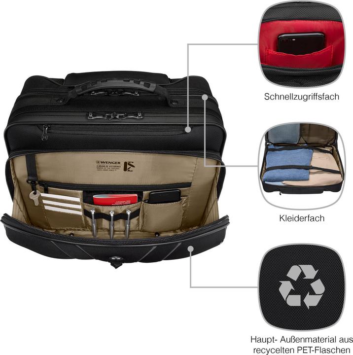 Productafbeelding Wenger Legacy Black Series 15.6" Trolley-Laptop-Tasche mit Tablet-Fach - schwarz (15.60")