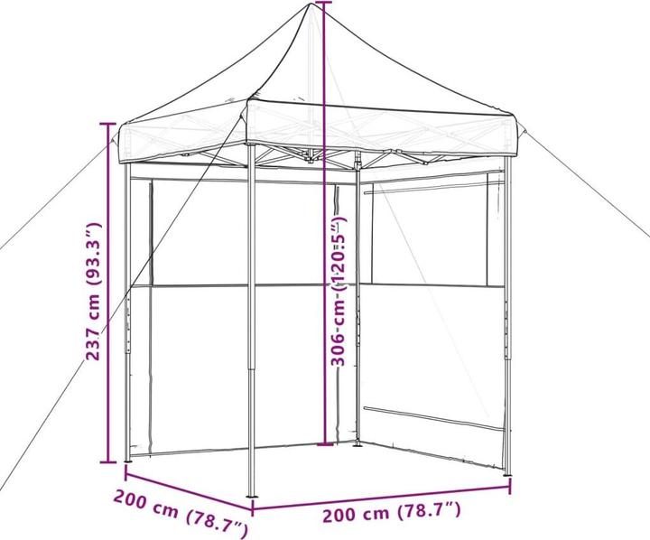 Image du produit vidaXL Partyzelt (200 cm, 200 cm)