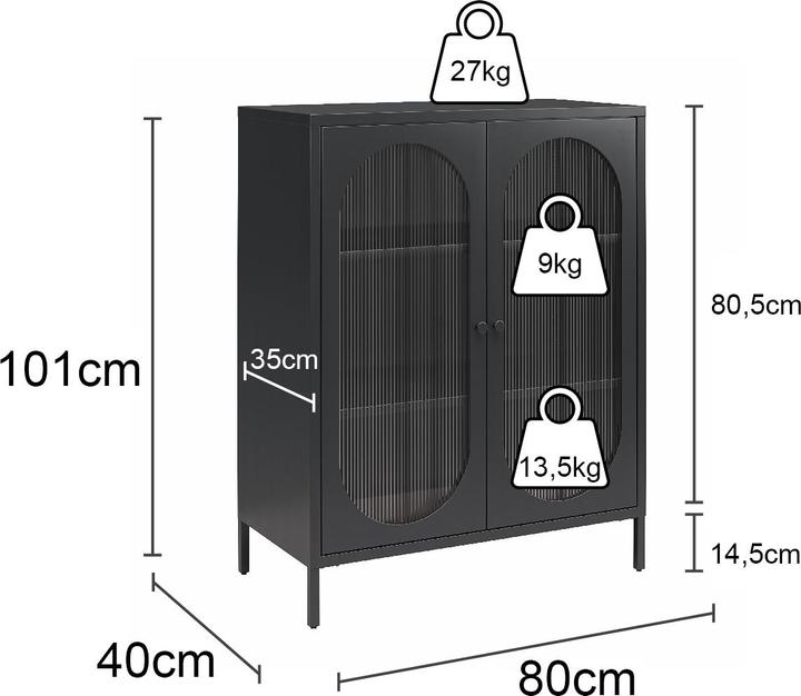 Image du produit Dorel Home Luna (80 x 40 x 102 cm)
