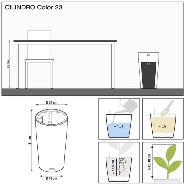 Actual product image Lechuza Cilinro Color 23 (23 cm)