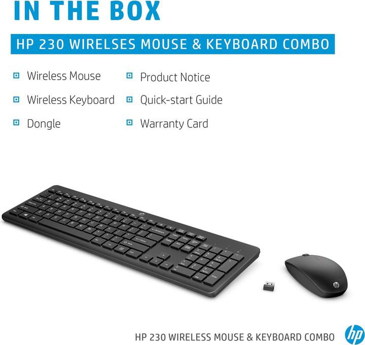 Produktbild HP Wireless Keyboard Mouse NRL (Englisch International, Kabellos)