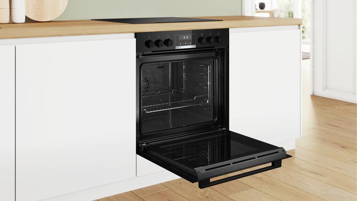 Produktbild Bosch Hausgeräte Built-in cooker set, HEG517BB4 + NVQ645CB6E, Built-in cooker, Induction hob, HND617LS62