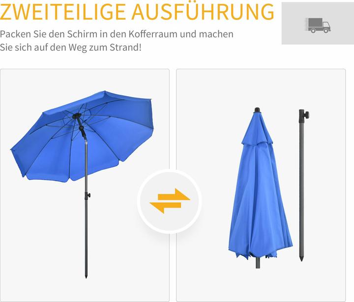 Actual product image Outsunny Parasol (1.80 m)