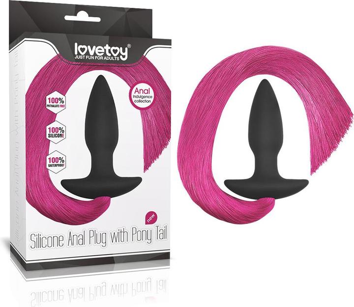 Produktbild Lovetoy Butt Plug mit Pferdeschwanz Rot