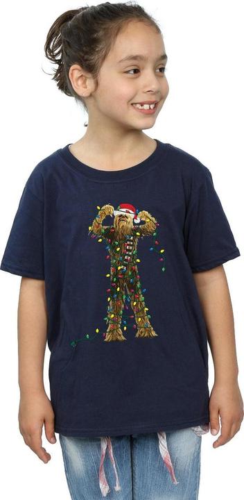 Produktbild Star Wars Chewbacca Christmas Lights TShirt Mädchen (116)