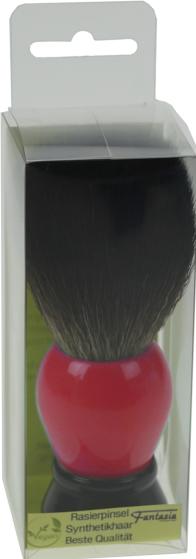 Produktbild Rasierpinsel, Synthetik-Haar, Rot/Schwarz, Ø 24mm in Geschenkkarton