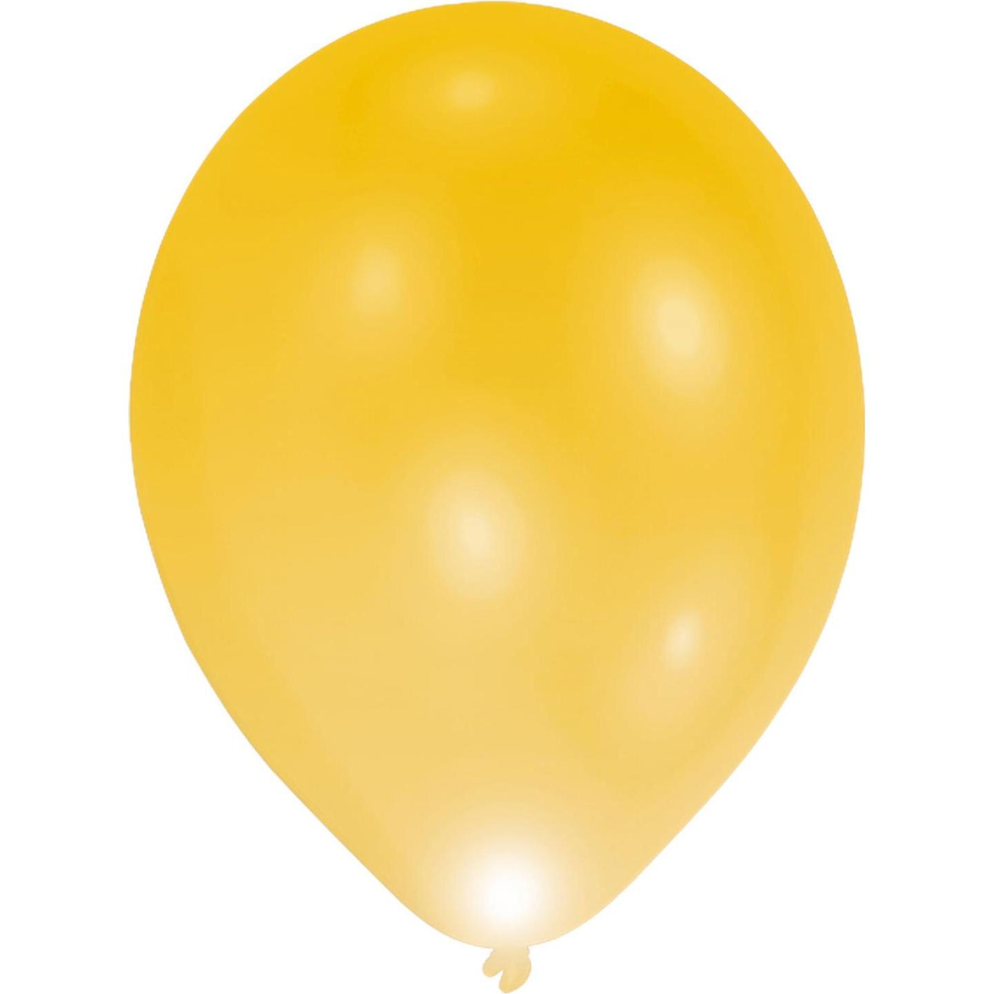 Magni LED Luftballons 27,5cm gold 5er