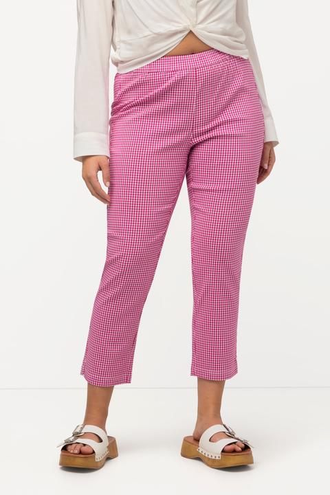 Produktbild Ulla Popken 7/8-Bengalinhose Sienna, Vichykaro, hochelastisch (64)