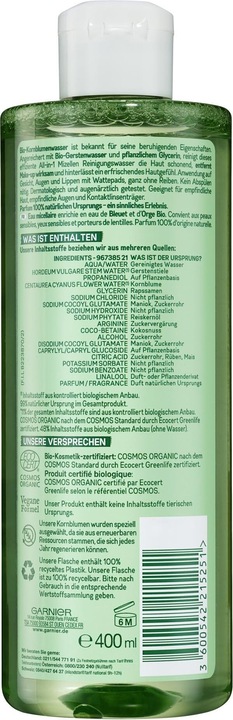 Produktbild Garnier Bio Kornblume All-in-1 (Mizellenwasser, 400 ml)