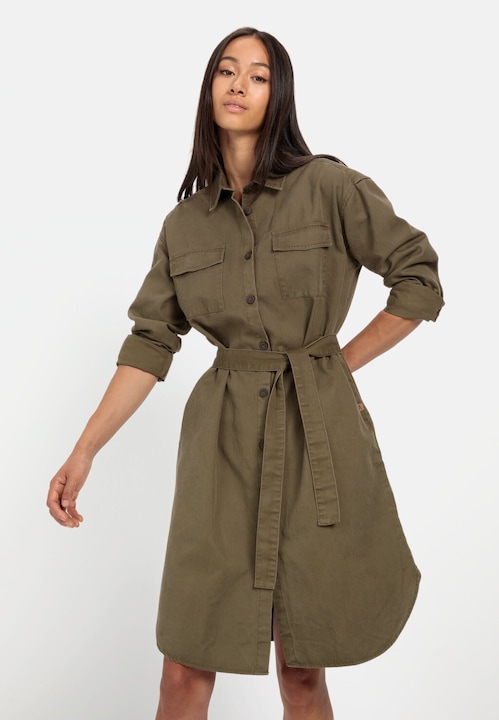 Image du produit Camel Active Robe chemisier avec ceinture à nouer en tissu (XS)