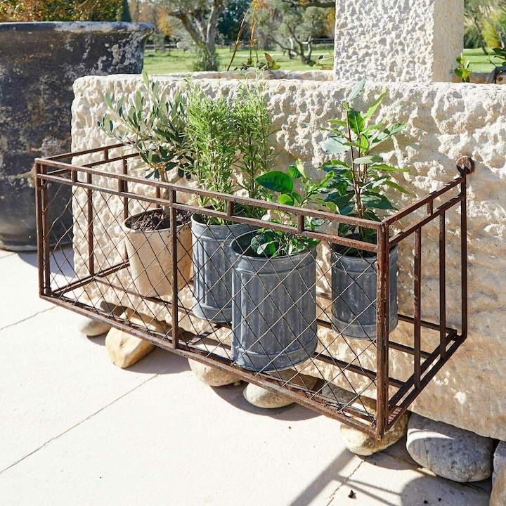 Produktbild Loberon Pflanzkasten Edington antikbraun (72.50 cm)