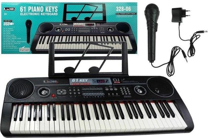 Image du produit Lean Toys Piano pour enfants avec clavier et microphone