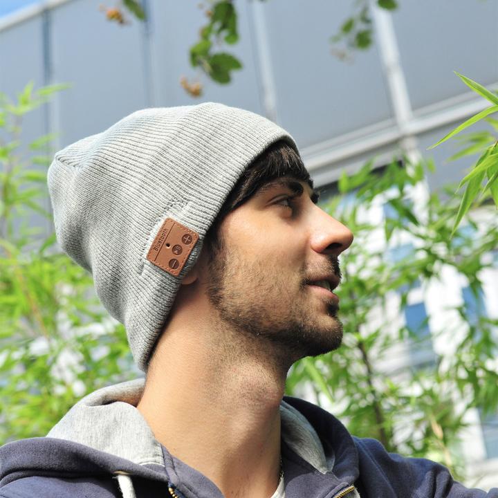Produktbild Leicke Music Beanie toothKopfhrer Mtze hellgrau