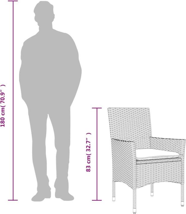 Actual product image vidaXL Gartenstuhl