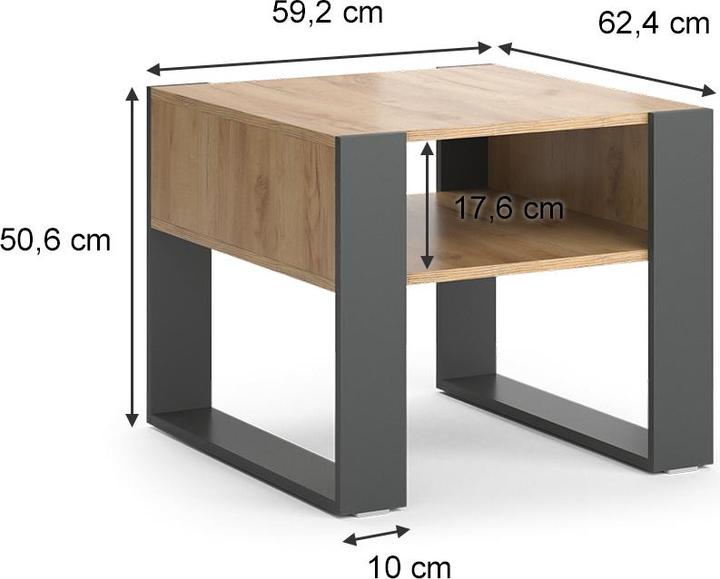 Image du produit Vicco Couchtisch (59.20 x 59 x 51 cm)