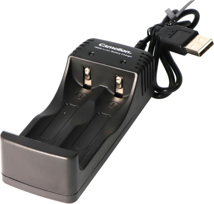 Produktbild Camelion Ladegerät inklusive Micro USB Ladekabel passend für 1 oder 2 Li-ion Akku 18650er (Ladegerät ohne Akku)