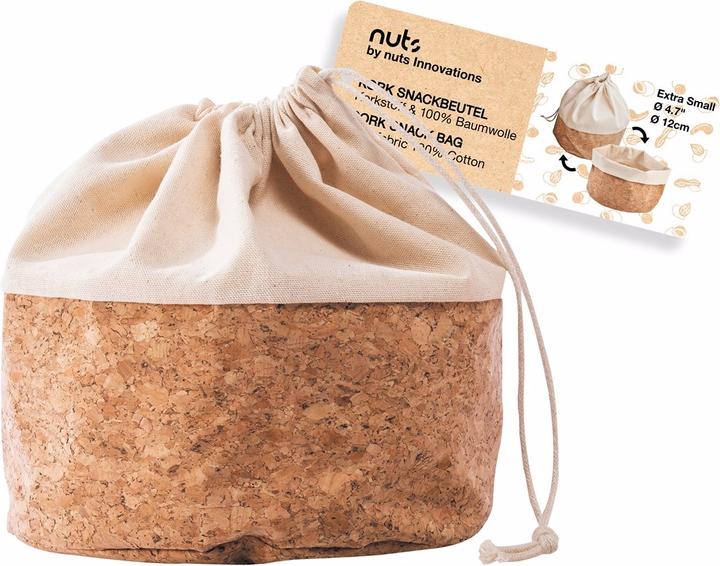 Produktbild Nuts Brotbeutel mit Kordel, Baumwolle XS cork/beige, 12 cm