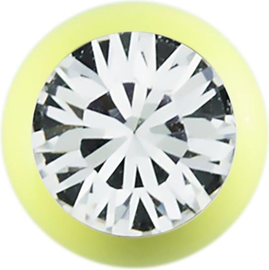 Immagine prodotto Star Piercing Micro sfera giallo pastello con Swarovski argento (senza ottone, Acciaio chirurgico 316L)