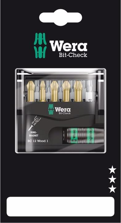 Immagine prodotto Wera Bit-Check 12 Wood 1 SB (1/4")