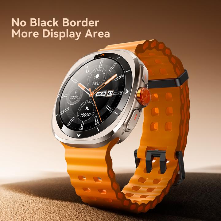 Actual product image Joyroom Venture Series JR-FV2 Smart Watch (Answer/Make Call) - Vitality Orange (47.50 mm)