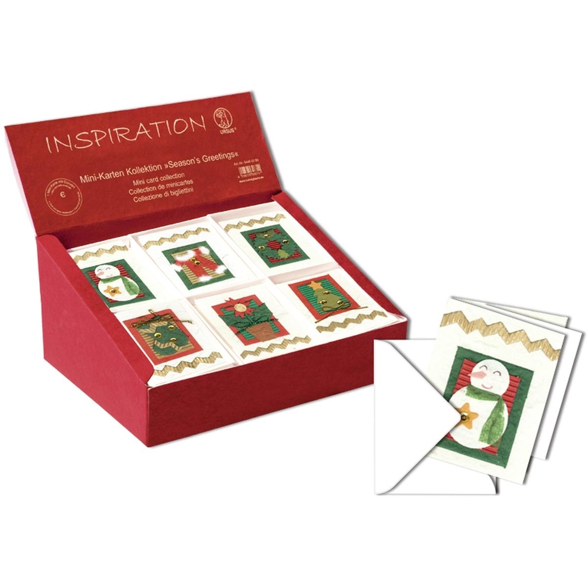 Ursus, Grusskarte + Briefpapier, Mini-Karten VE=60 Stück Kollektion Season's Greetings (1 Stk.)