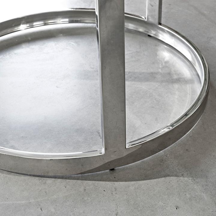 Immagine prodotto Loberon Set di 2 tavolini Cibran argento (45 x 80 cm)