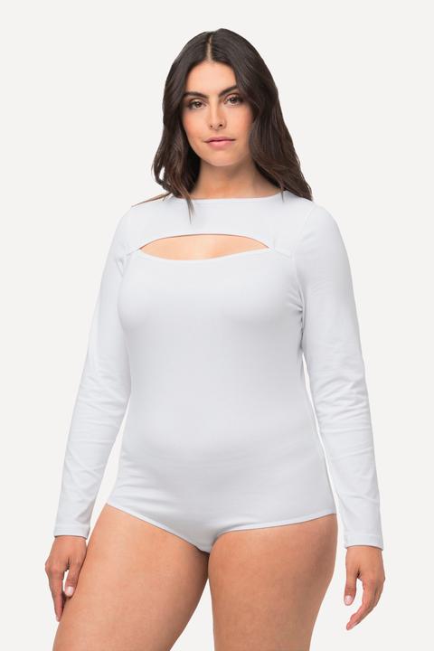 Immagine prodotto Ulla Popken Body aderente con apertura e maniche lunghe (M)