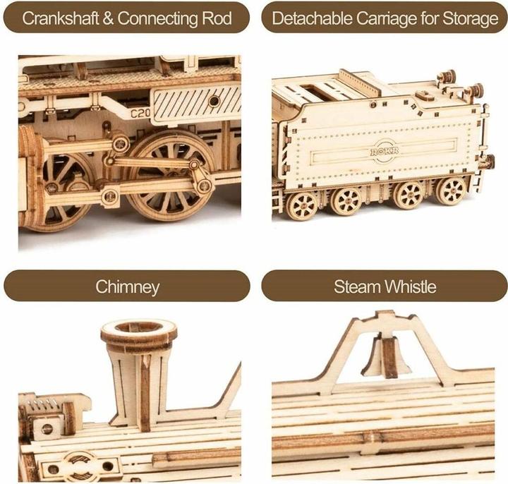 Produktbild Robotime Rokr 3D Holzpuzzle Prime Steam Express 308 Teile