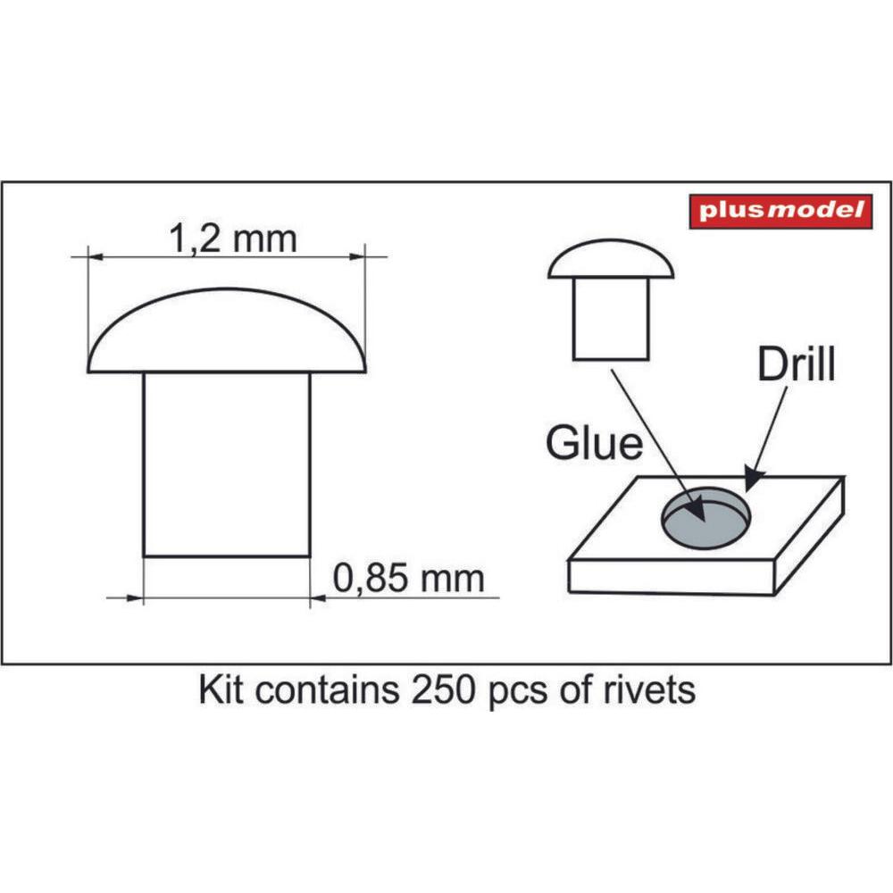 Plus Model Rivets 1,2 mm