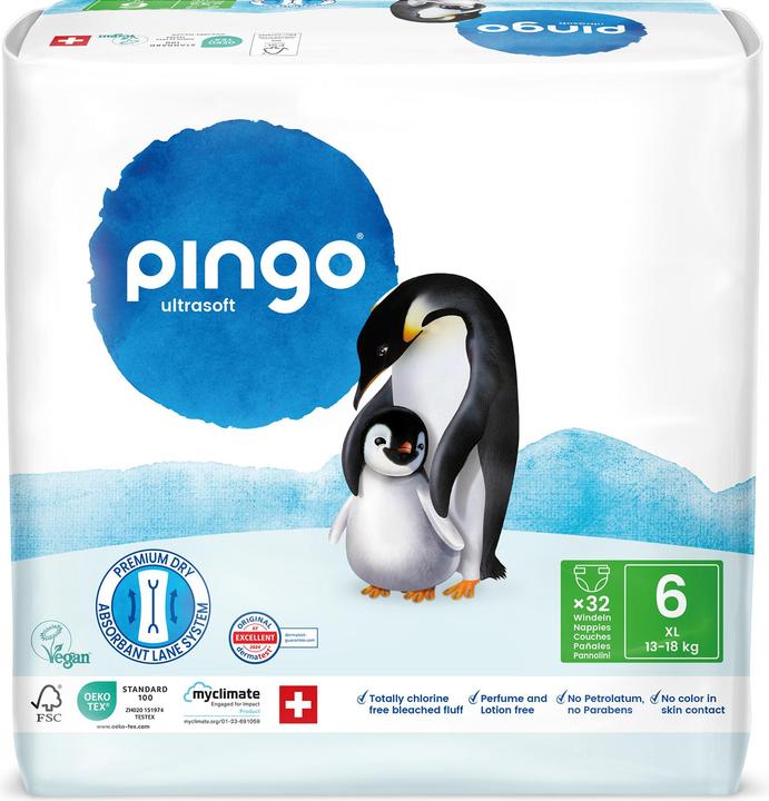 Produktbild Pingo Ökowindeln (Gr. 6, Monatsbox, 192 Stück)