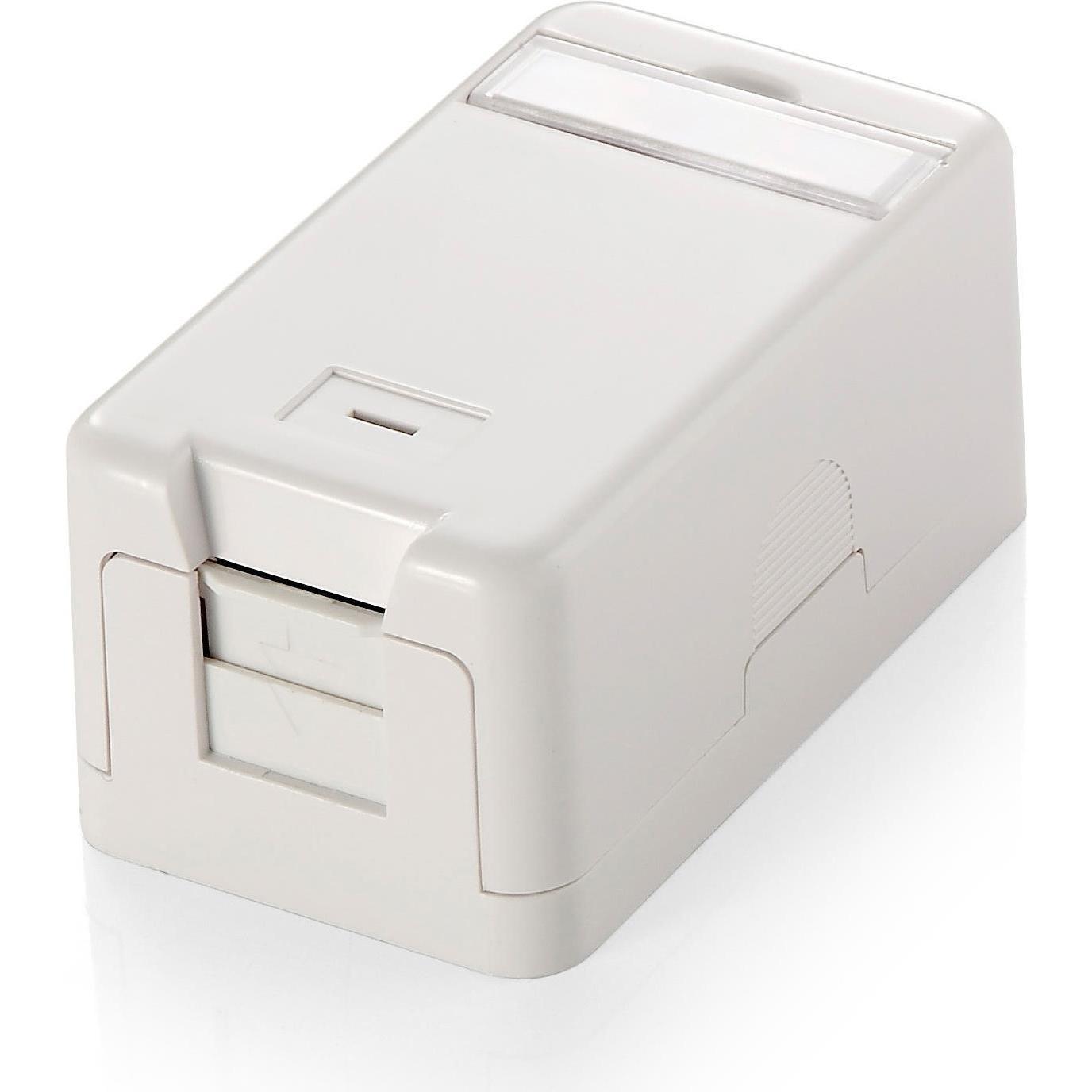 equip 1-Port Keystone Aufputzgehäuse, USB Ladegerät, Weiss