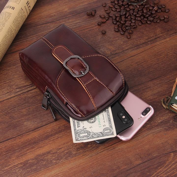 Actual product image Cover-Discount Universal - double zipper belt bag brown