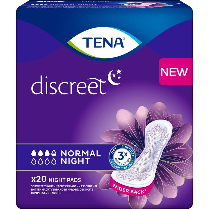 Actual product image Tena Discreet Normal Night, 20 pcs (20 x, Regular)