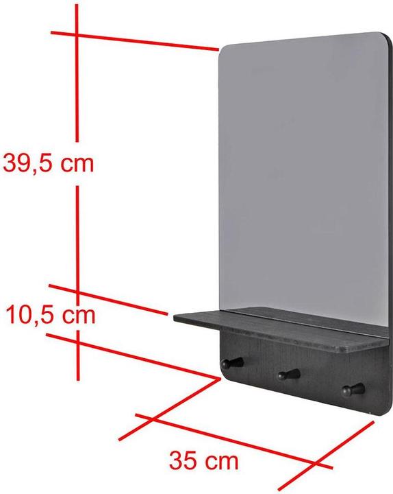Actual product image Champ Mirror with shelf (35 x 50 cm)