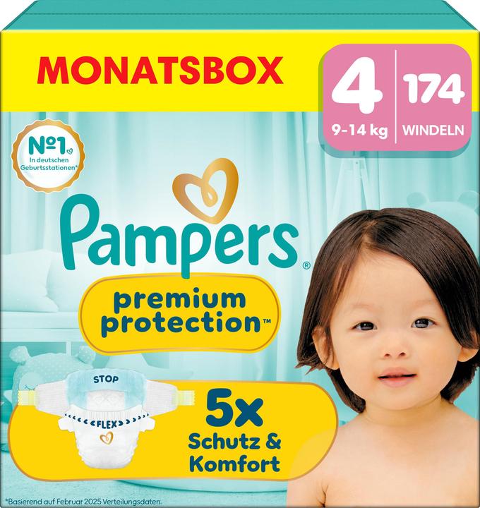 Pampers Premium Protection (Gr. 4, Monatsbox, 174 Stk.)