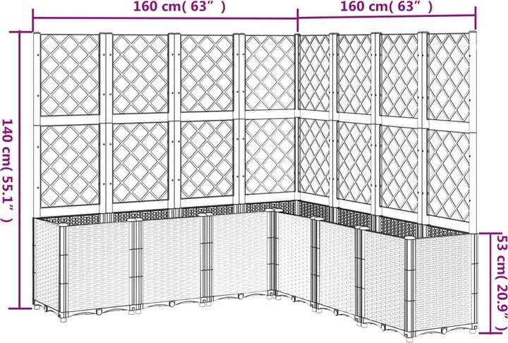 Actual product image VidaXL Planter with trellis PP