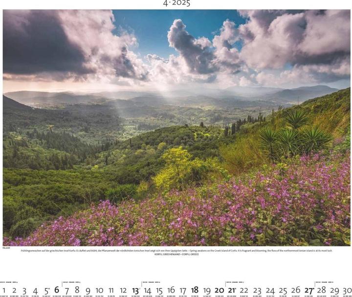 Immagine prodotto Paesaggio in luce 2025 - Calendario illustrato - Poster-calendario - 60x50 (50 x 60 cm, Copertina rigida, Tedesco)