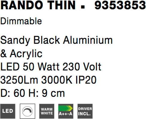 Actual product image Nova Luce Rando Thin (2864 lm)