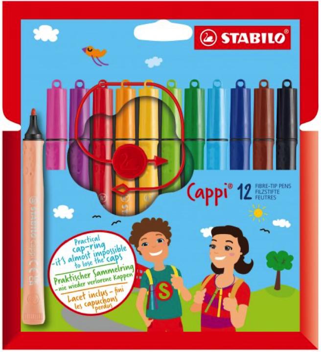 Productafbeelding STABILO Cappi viltstift met dopring (Gesorteerd, 12 x)