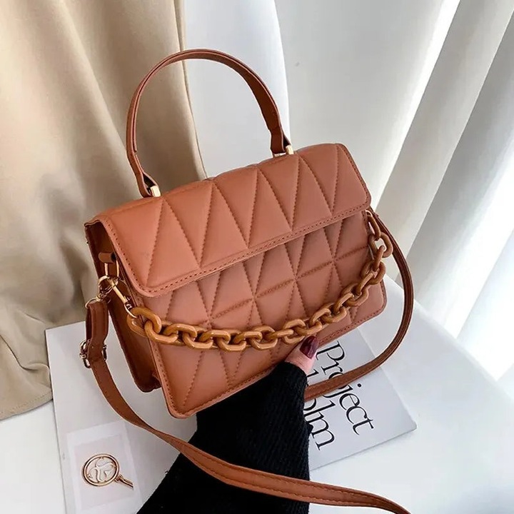 Only-Bags.Store Square Plaid Kleine Handtaschen Crossbody Taschen, Kette Umhängetasche für Reisen