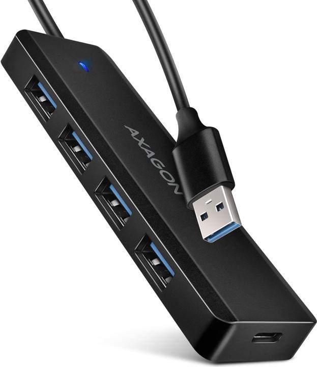 Actual product image Axagon HUE-C1A 4-port 5 Gbit (USB-C, 4 Ports)